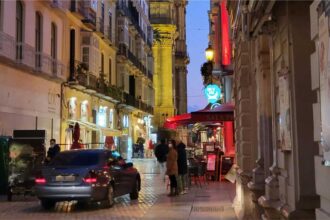 Malaga night view